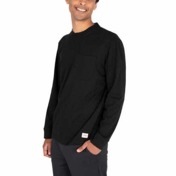 NWT Wrangler Men 2 Pack Long Sleeve Layering Work Tee Sz S Black/Green $50 JK161 - Picture 3 of 4